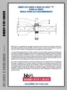 Bibby-Ste-Croix A Reçu Sa Cote ‘’T’’ Pour La Fonte Idéale Pour Les ...